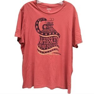 Cremeiux Short Sleeve Tee Shirt Size XL Melon Snakebite Whiskey